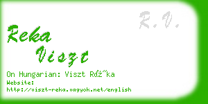 reka viszt business card